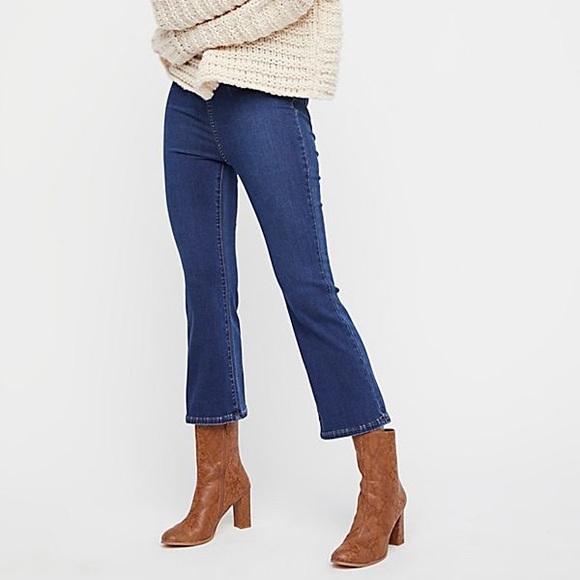 Free People Denim - Free people ultra-high pull-on crop jeans